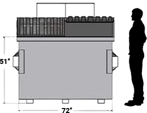 Front Load Dumpster Container Rentals: Detroit | Detroit Disposal & Recycling - 6-Yard